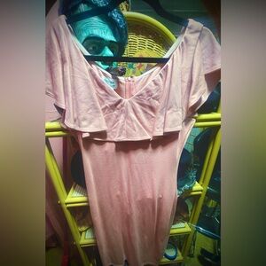 Rose pink UNIQUE VINTAGE brand, wiggle dress